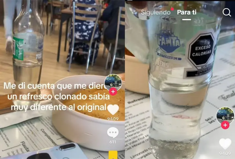 Un usuario de TikTok aseguró que recibió un supuesto refresco clonado en La Casa de Toño Un usuario de TikTok aseguró que recibió un supuesto refresco clonado en La Casa de Toño