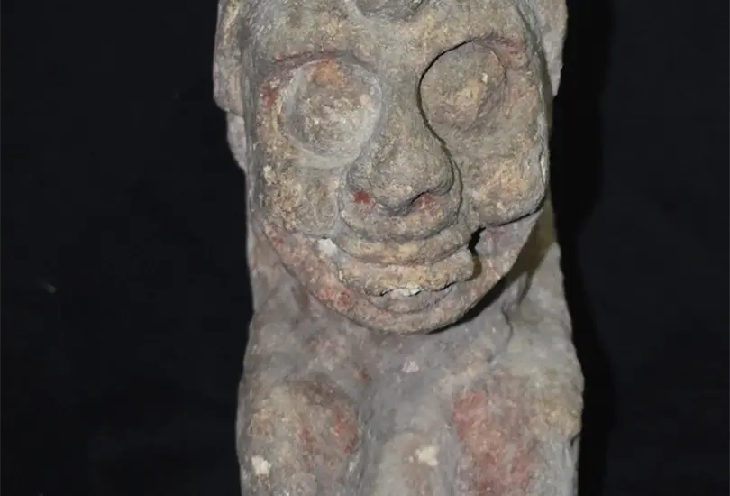 Se inform&oacute; el hallazgo de la escultura de una deidad de la muerte en el tramo 7 del Tren Maya