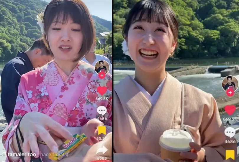 Un creador de contenido se hizo viral luego de viajar a Jap&oacute;n para regalarle chocolates Bocad&iacute;n a los japoneses que reaccionaron de diversas maneras