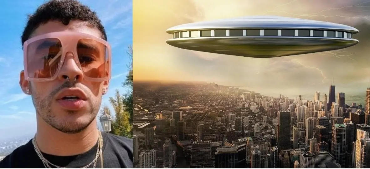 Bad Bunny ha sido relacionado a una teor&iacute;a conspirativa que involucra OVNIs y hologramas