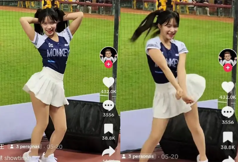 Una porrista asi&aacute;tica se ha hecho viral en redes sociales por su sorprendente belleza y el entusiasmo con el que suele apoyar a su equipo de baseball
