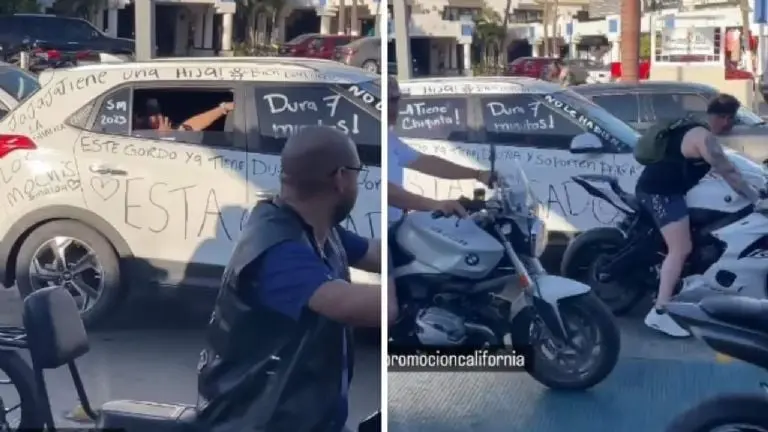 Mujer raya auto de su esposo por infiel - Tomada de video