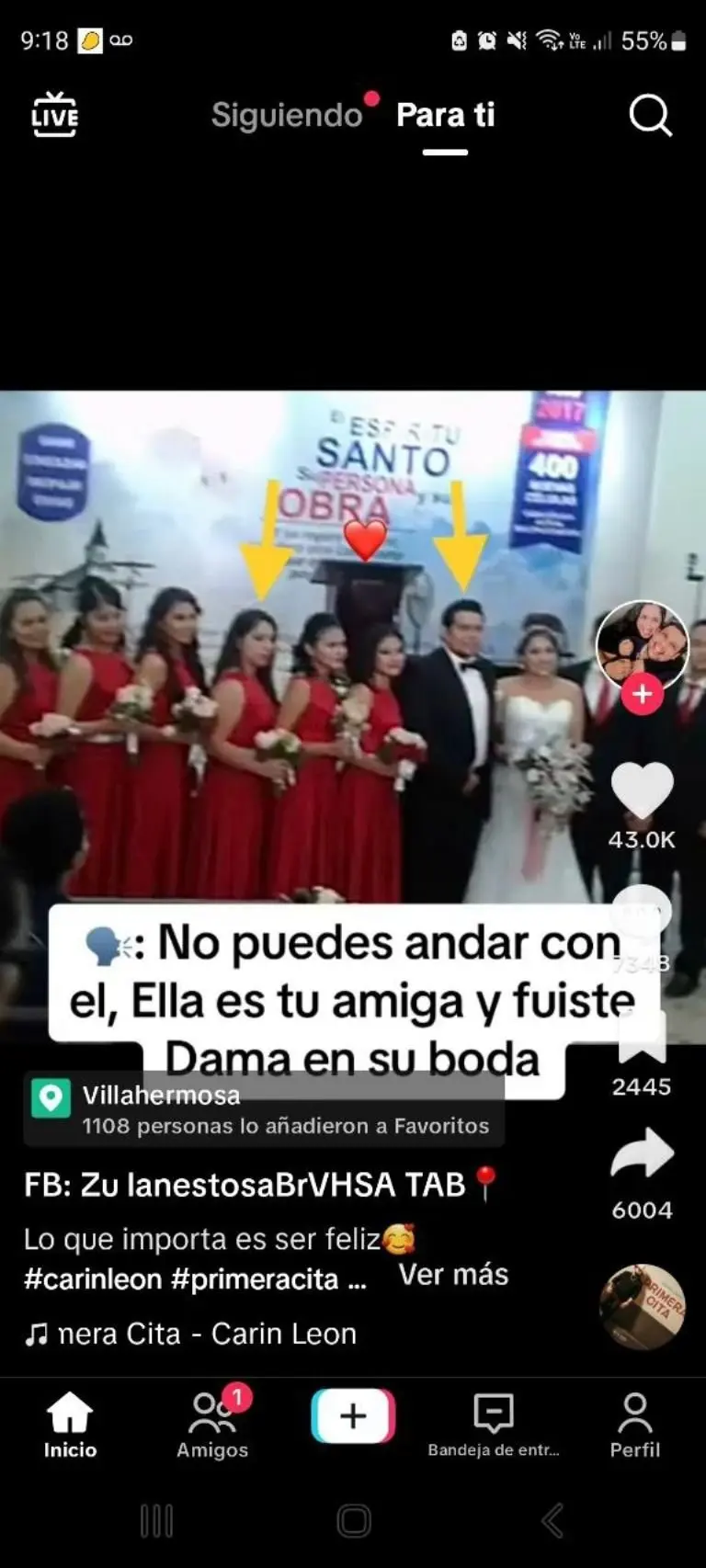 Mujer presume relación con esposo de su amiga - Tomada de video