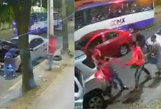 Descubren a hombre robando auto y vecinos hacen justicia por mano propia. 