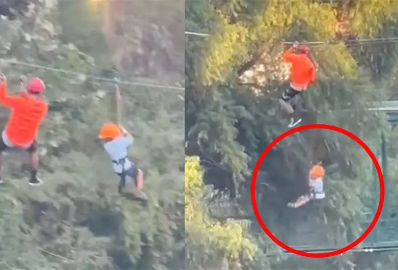 Niño se salva milagrosamente tras caída de 12 metros en tirolesa de Monterrey. Niño se salva milagrosamente tras caída de 12 metros en tirolesa de Monterrey.