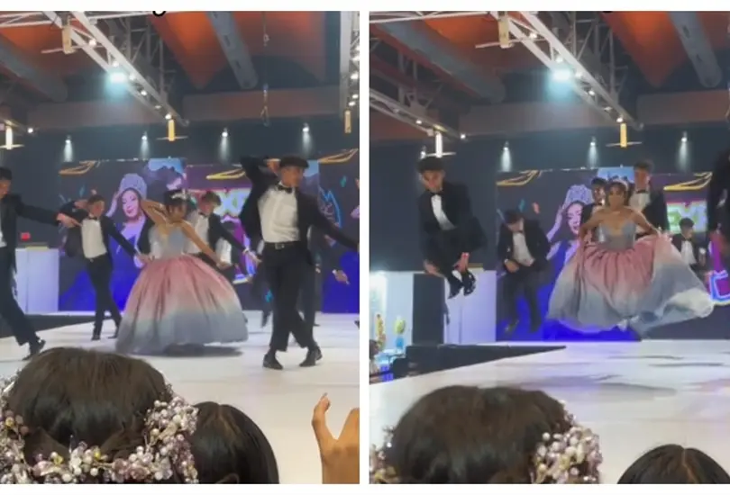 Quincea&ntilde;era sorprende con su baile