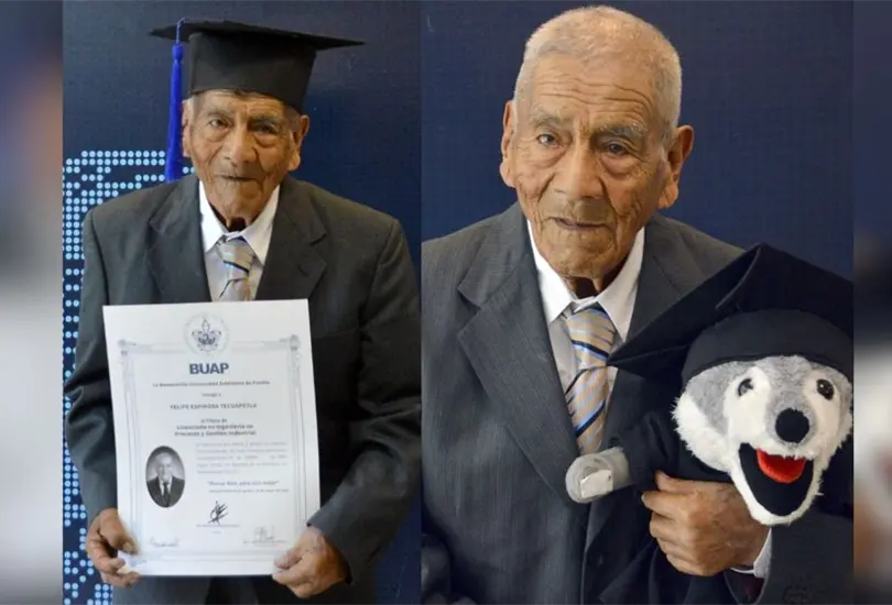 Abuelito de 86 años recibe su título de la Universidad en Puebla. Abuelito de 86 años recibe su título de la Universidad en Puebla.