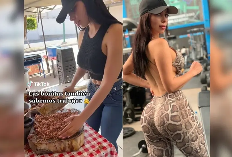 Vendedora de tacos cautiva en redes: las bonitas tambi&eacute;n sabemos trabajar. 