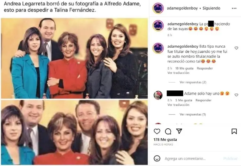 Alfredo Adame se lanza contra Andrea Legarreta (Instagram)