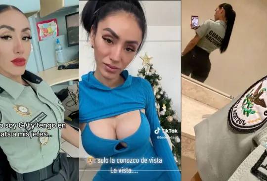 Mujer policía de la Guardia Nacional enamora en Tik Tok. 