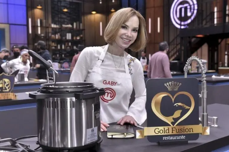 Gaby Godsmith es la cuarta eliminada de MasterChef Celebrity 2023. Créditos: TV Azteca