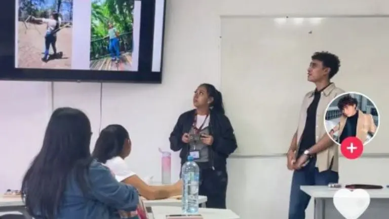 Alumno exhibe a compañera (TikTok)