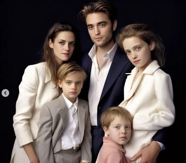 Así serían los hijos de Pattinson y Stewart (Instagram @mrpomeroyj_ai)