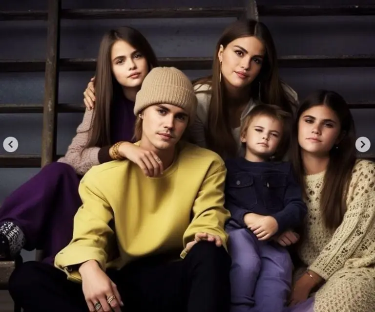 Así serían los hijos de Gómez y Bieber (Instagram @mrpomeroyj_ai)