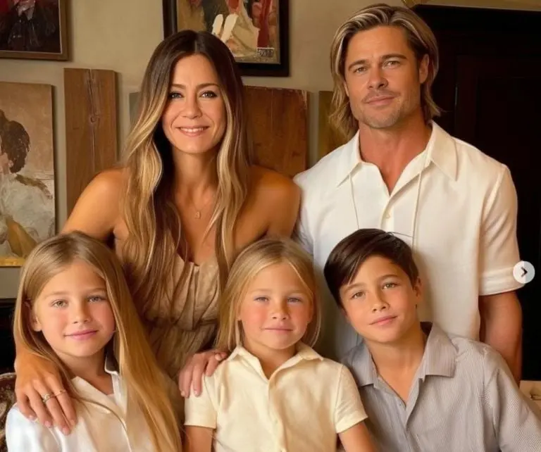 Así serían los hijos de Aniston y Pitt (Instagram @mrpomeroyj_ai)