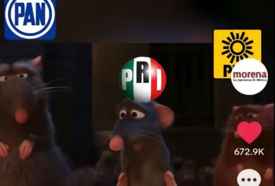 En TikTok Morena utilizó un fragmento de la película Ratatouille para burlarse del PRI, PAN y PRD En TikTok Morena utilizó un fragmento de la película Ratatouille para burlarse del PRI, PAN y PRD