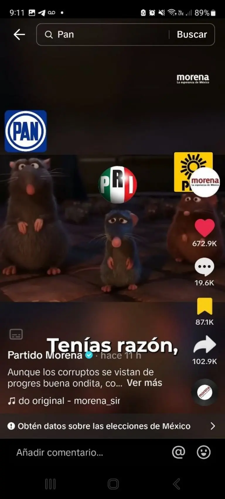 Morena se burla de la oposición - Tomada de TikTok