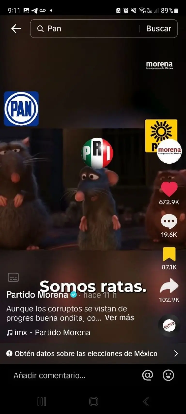 Morena se burla de la oposición - Tomada de TikTok