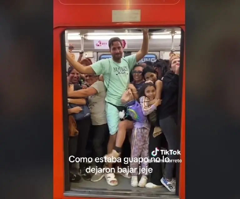Extranjero en el vagón de mujeres (TikTok)