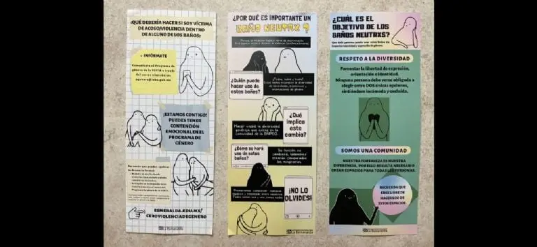 Información sobre el uso de los baños neutros. Créditos: INBAL