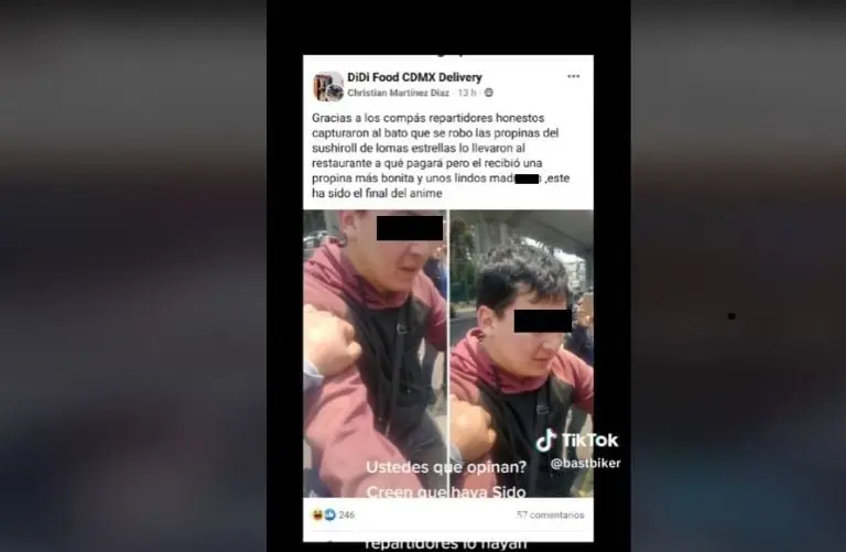 Repartidor de Didi se lleva propinas (TikTok)