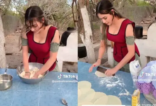 Guapa joven se viraliza por enseñar a preparar tortillas de harina. 