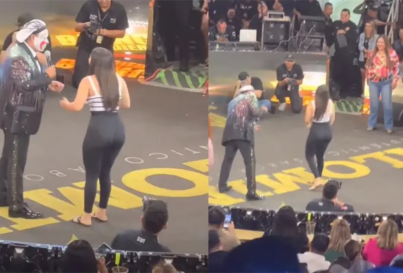 Una joven de tan s&oacute;lo 20 a&ntilde;os conquist&oacute; el show del Payaso Brincos Dieras con su encanto al bailar "La Gatita" de la reguetonera Bellakath