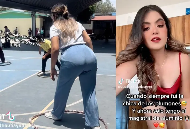 Maestra da clases en el patio para que sus alumnos no est&eacute;n tristes. 