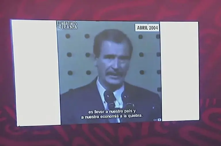 AMLO desmiente a Vicente Fox y lo llama hipócrita por no ayudar a los adultos mayores. Foto: Gobierno de México