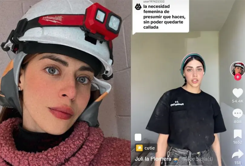 Juli la Plomera, una emprendedora y creadora de contenido, ha enamorado a miles de personas con su belleza y el amor con que realiza su chamba. 