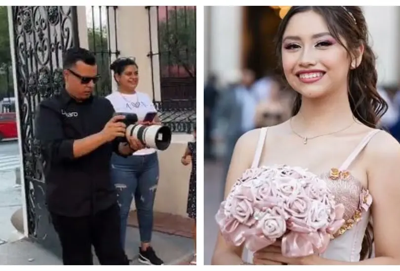 Fot&oacute;grafo deja plantada a quincea&ntilde;era