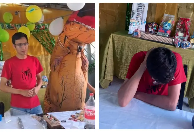 Pap&aacute; le hace fiesta a su hijo y no llevan al ni&ntilde;o