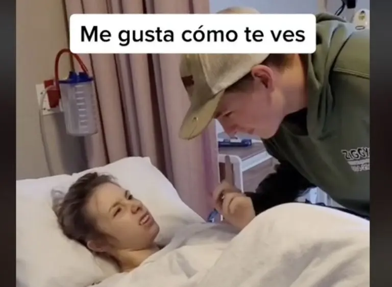 Joven despierta de una cirugía y no reconoce a su novio por la anestesia. Foto: Tik Tok