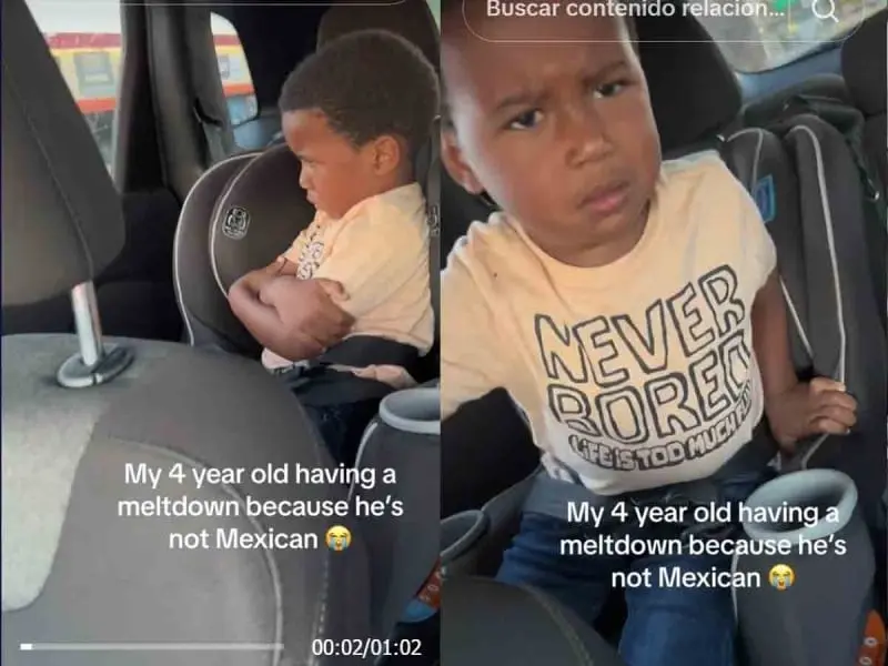 El video fue compartido en TikTok por la madre del niño. El video fue compartido en TikTok por la madre del niño.