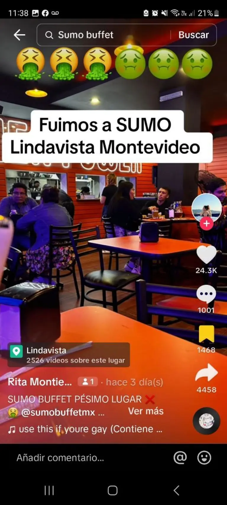 Exhiben a Sumo Buffet - Tomada de video
