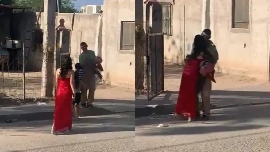 Joven sorprende a su padre alba&ntilde;il el d&iacute;a de su graduaci&oacute;n. 