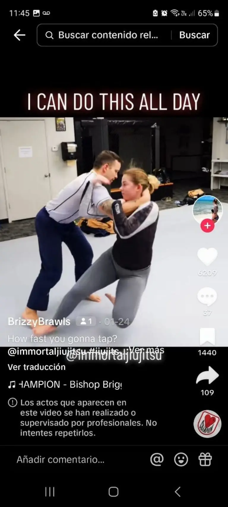 Luchadora triunfa en TikTok - Tomada de video