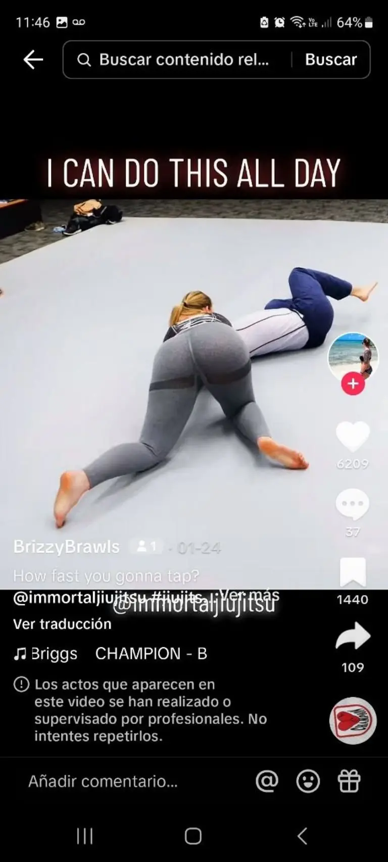 Luchadora triunfa en TikTok - Tomada de video