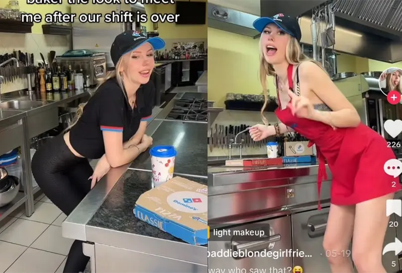 Repartidora de pizza se hace viral por sus pasos de baile Repartidora de pizza se hace viral por sus pasos de baile