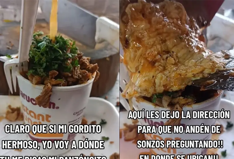 Este exótico platillo se prepara con una sopa Maruchan, del sabor que tú prefieras, a la que se le añade la jugosa carne de borrego, cilantro, un toque de caldo de birria y su jugoso limón Este exótico platillo se prepara con una sopa Maruchan, del sabor que tú prefieras, a la que se le añade la jugosa carne de borrego, cilantro, un toque de caldo de birria y su jugoso limón