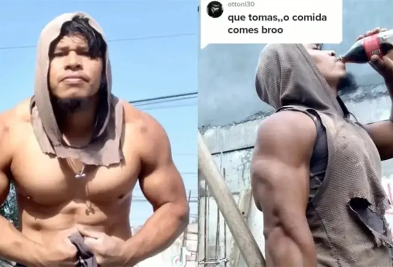El albañil legendario afirma que come quesadillas, pan y coca-cola El albañil legendario afirma que come quesadillas, pan y coca-cola