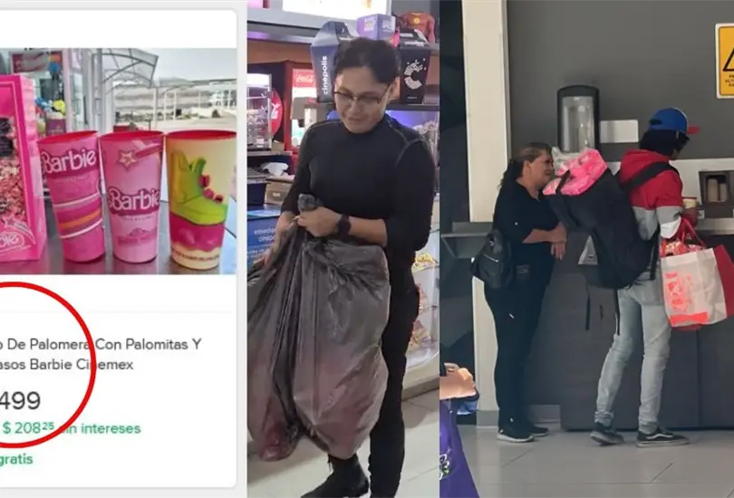 Vasos y palomeras de Barbie cuestan 2 mil pesos en reventa, exhiben videos de revendedores. 
