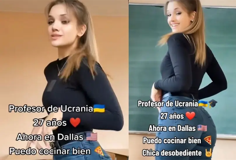 Una maestra de Ucrania ha adquirido una enorme popularidad en redes sociales luego de que se hicieran virales un par de videos de ella dando clases mientras baila Una maestra de Ucrania ha adquirido una enorme popularidad en redes sociales luego de que se hicieran virales un par de videos de ella dando clases mientras baila