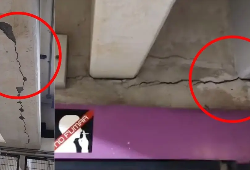 VIDEO: Usuarios exhiben enormes grietas en el Metro Pantitlán, temen que se desplome. VIDEO: Usuarios exhiben enormes grietas en el Metro Pantitlán, temen que se desplome.