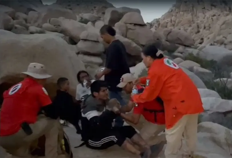 Los migrantes extraviados en La Rumorosa fueron localizados por el INM