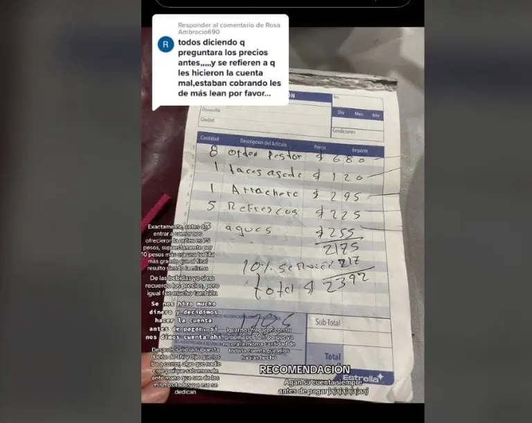 Mujer exhibe a local por cobrarle de más (TikTok)