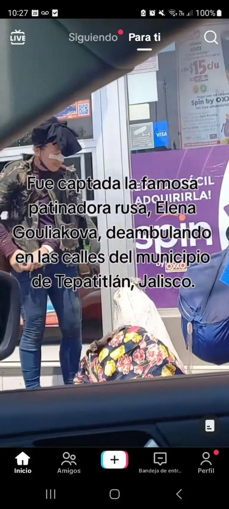 Captan a patinadora rusa viviendo en calles de México - Tomada de video