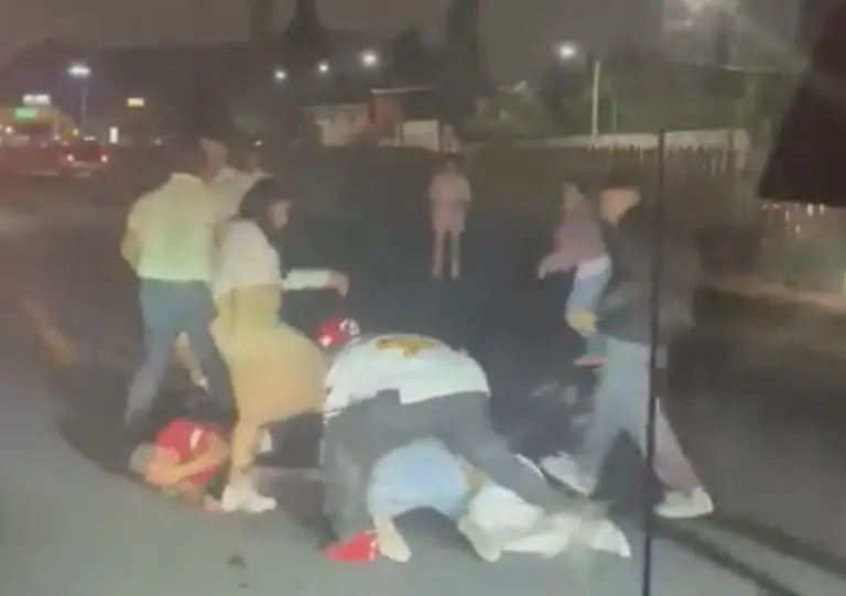 VIDEO: arman pelea campal en la autopista México-Puebla tras accidente. Foto: Twitter