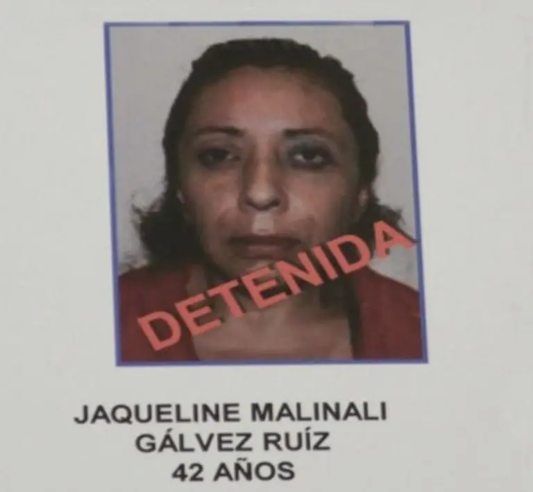Jaqueline Malinanli Gálvez Ruíz, hermana de Xóchitl Gálvez. Foto: Policía Federal