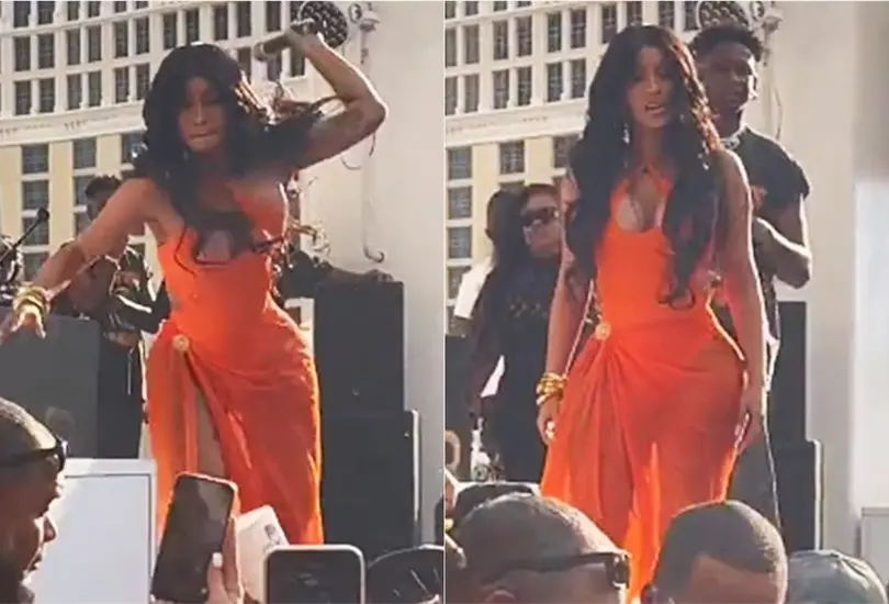 Cardi B lanzó micrófono a fan luego que éste la mojara con cerveza Cardi B lanzó micrófono a fan luego que éste la mojara con cerveza
